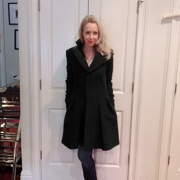 STUNNING Reiss green wool winter coat - Picture 10 of 17